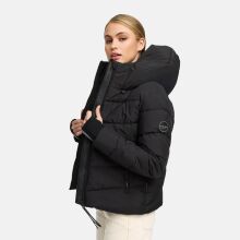 Marikoo Yukanii Damen Winterjacke Steppjacke kurz Schwarz-Größe M - Gr. 38
