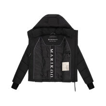 Marikoo Yukanii Damen Winterjacke Steppjacke kurz Schwarz-Größe M - Gr. 38