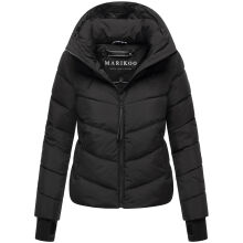 Marikoo Yukanii Damen Winterjacke Steppjacke kurz Schwarz-Größe XL - Gr. 42
