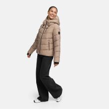 Marikoo Yukanii Damen Winterjacke Steppjacke kurz Taupe Grey-Größe M - Gr. 38