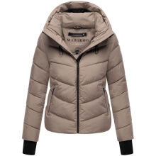 Marikoo Yukanii Damen Winterjacke Steppjacke kurz Taupe Grey-Größe M - Gr. 38