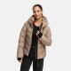 Marikoo Yukanii Damen Winterjacke Steppjacke kurz Taupe Grey-Größe L - Gr. 40