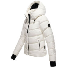 Marikoo Yukanii Damen Winterjacke Steppjacke kurz Offwhite-Größe L - Gr. 40
