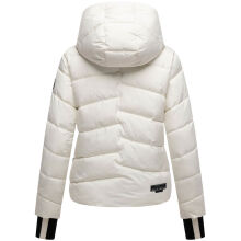 Marikoo Yukanii Damen Winterjacke Steppjacke kurz Offwhite-Größe L - Gr. 40