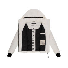 Marikoo Yukanii Damen Winterjacke Steppjacke kurz Offwhite-Größe XL - Gr. 42