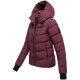 Marikoo Yukanii Damen Winterjacke Steppjacke kurz Wine-Größe L - Gr. 40