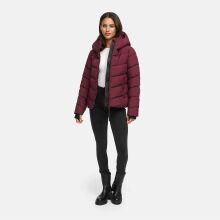 Marikoo Yukanii Damen Winterjacke Steppjacke kurz Wine-Größe XL - Gr. 42