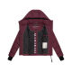 Marikoo Yukanii Damen Winterjacke Steppjacke kurz Wine-Größe XL - Gr. 42