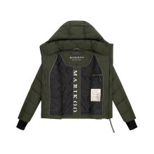 Marikoo Yukanii Damen Winterjacke Steppjacke kurz Dark Olive-Größe XS - Gr. 34