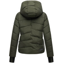 Marikoo Yukanii Damen Winterjacke Steppjacke kurz Dark Olive-Größe S - Gr. 36
