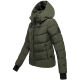 Marikoo Yukanii Damen Winterjacke Steppjacke kurz Dark Olive-Größe L - Gr. 40