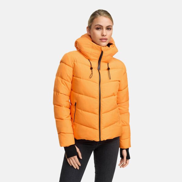 Marikoo Yukanii Damen Winterjacke Steppjacke kurz Orange-Größe XXL - Gr. 44