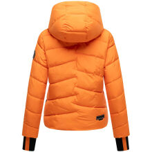 Marikoo Yukanii Damen Winterjacke Steppjacke kurz Orange-Größe XXL - Gr. 44