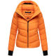 Marikoo Yukanii Damen Winterjacke Steppjacke kurz Orange-Größe XXL - Gr. 44
