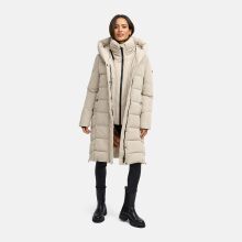 Navahoo Laubzauber Damen Winter Steppmantel Parka Bone S - Gr. 36