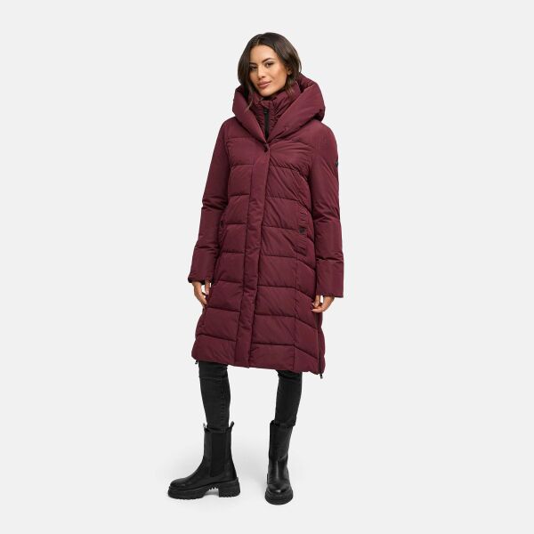 Navahoo Laubzauber Damen Winter Steppmantel Parka Wine XS - Gr. 34