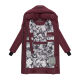Navahoo Laubzauber Damen Winter Steppmantel Parka Wine XS - Gr. 34