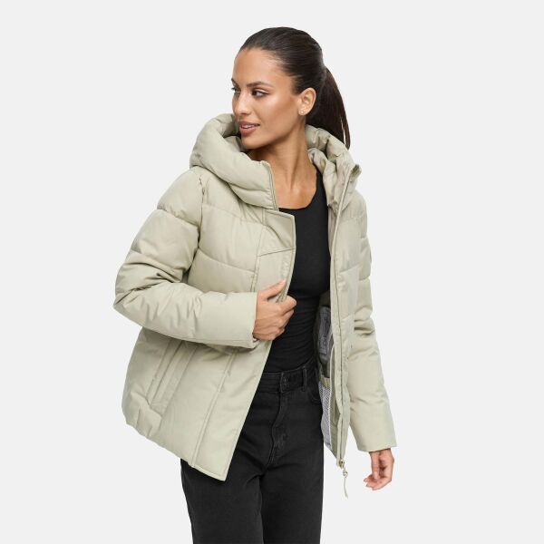 Marikoo Elira Damen Winter Steppjacke Pebble Grey Größe XXL - Gr. 44