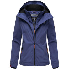 Marikoo Erdbeere Damen Herbst Winter Jacke mit Kapuze Blue Violet Größe XS - Gr. 34