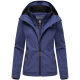 Marikoo Erdbeere Damen Herbst Winter Jacke mit Kapuze Blue Violet Größe XS - Gr. 34
