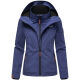 Marikoo Erdbeere Damen Herbst Winter Jacke mit Kapuze Blue Violet Größe XS - Gr. 34