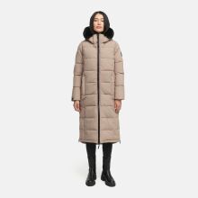 Navahoo Knuddelfee Damen lange Winterjacke Taupe Grey Größe L - Gr. 40