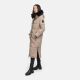 Navahoo Knuddelfee Damen lange Winterjacke Taupe Grey Größe M - Gr. 38