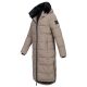 Navahoo Knuddelfee Damen lange Winterjacke Taupe Grey Größe M - Gr. 38
