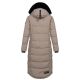 Navahoo Knuddelfee Damen lange Winterjacke Taupe Grey Größe M - Gr. 38