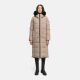 Navahoo Knuddelfee Damen lange Winterjacke Taupe Grey Größe S - Gr. 36