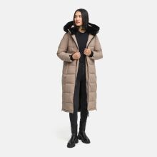 Navahoo Knuddelfee Damen lange Winterjacke Taupe Grey Größe XL - Gr. 42
