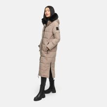 Navahoo Knuddelfee Damen lange Winterjacke Taupe Grey Größe XL - Gr. 42