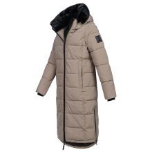 Navahoo Knuddelfee Damen lange Winterjacke Taupe Grey Größe XL - Gr. 42
