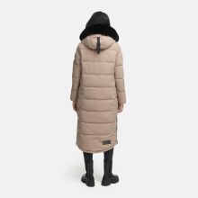 Navahoo Knuddelfee Damen lange Winterjacke Taupe Grey Größe XXL - Gr. 44