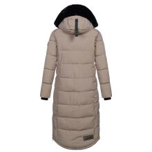 Navahoo Knuddelfee Damen lange Winterjacke Taupe Grey Größe XXL - Gr. 44