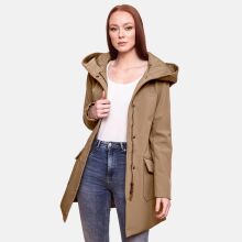 Marikoo Mayleen Damen Softshell Jacke mit Kapuze Taupe Größe XXXXL - Gr. 48