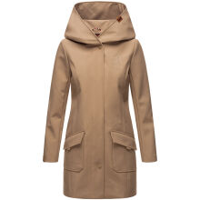 Marikoo Mayleen Damen Softshell Jacke mit Kapuze Taupe Größe XXXXL - Gr. 48
