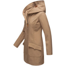 Marikoo Mayleen Damen Softshell Jacke mit Kapuze Taupe Größe XXXXXL - Gr. 50