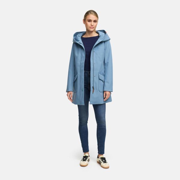 Marikoo Mayleen Damen Softshell Jacke mit Kapuze Powder Blue Größe XXXL - Gr. 46