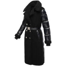 Navahoo Kuscheltraum Damen Winter Teddyfell Mantel Schwarz Größe XS - Gr. 34