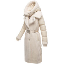 Navahoo Kuscheltraum Damen Winter Teddyfell Mantel Offwhite Größe XS - Gr. 34