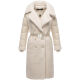 Navahoo Kuscheltraum Damen Winter Teddyfell Mantel Offwhite Größe XS - Gr. 34
