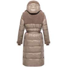 Navahoo Kuscheltraum Damen Winter Teddyfell Mantel Taupe Grey Größe XS - Gr. 34