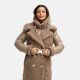 Navahoo Kuscheltraum Damen Winter Teddyfell Mantel Taupe Grey Größe XS - Gr. 34