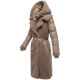 Navahoo Kuscheltraum Damen Winter Teddyfell Mantel Taupe Grey Größe XS - Gr. 34