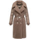 Navahoo Kuscheltraum Damen Winter Teddyfell Mantel Taupe Grey Größe XS - Gr. 34