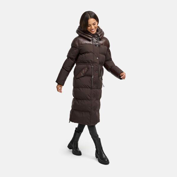 Navahoo Knusperherz Damen Winter Steppmantel Choco Größe XS - Gr. 34