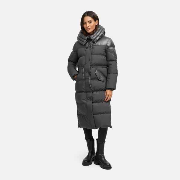 Navahoo Knusperherz Damen Winter Steppmantel Anthrazit Größe XS - Gr. 34