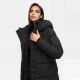 Marikoo Tabiaa Damen Winter Steppmantel Schwarz Größe XXL - Gr. 44