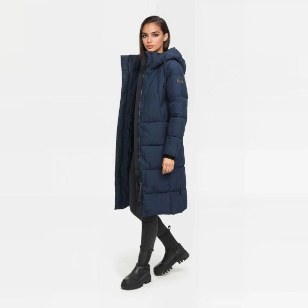 Marikoo Tabiaa Damen Winter Steppmantel Navy Größe S - Gr. 36